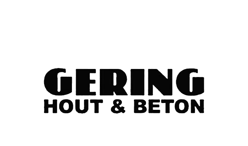 Gering hout en beton, logo.